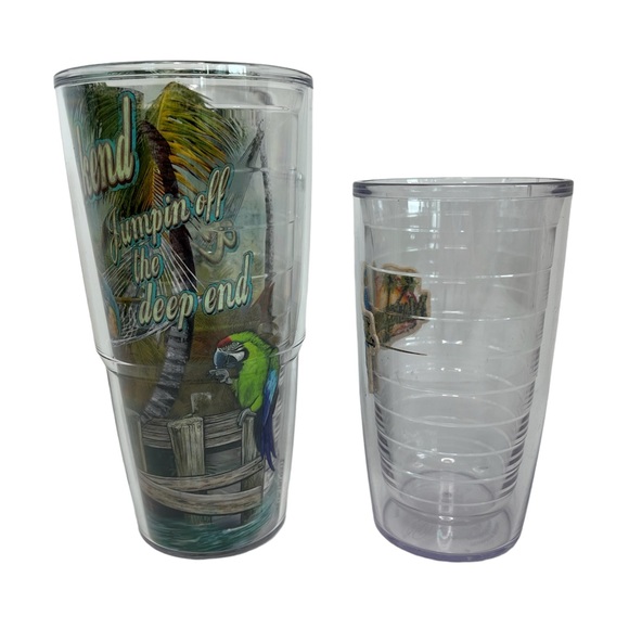 Tervis Margaritaville Lot 2 Parrot Patch 16oz Livin For The Weekend 24oz Buffett - Picture 4 of 6